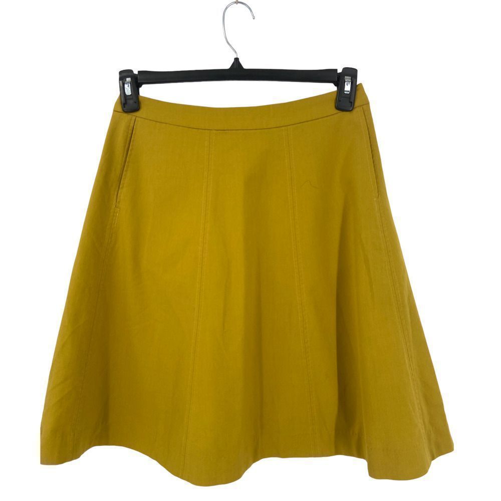 DownEast Women's Mustard A Line Skirt Size 8